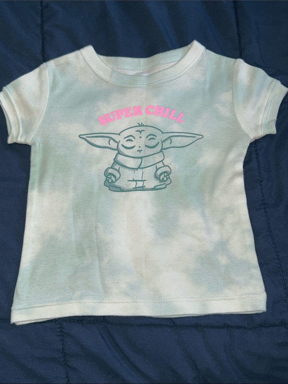 Disney Star Wars Super Chill Baby Yoda Graphic Pajamas set -Light Blue